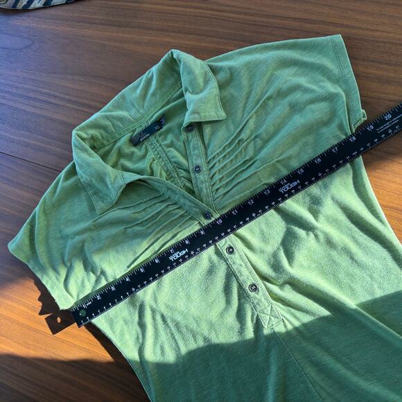 Prana Alessandra Kinley Golf Activewear Dress Green Pintuck Button Bodice XS - Picture 5 of 12